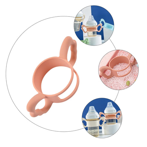 Silicone Grip Feeding Bottle Handle for Easy Newborn Feeding