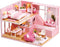 TuKIIE DIY Miniature Dollhouse Kit with Furniture, 1:24 Scale Wooden Doll House Accessories, Dust Proof & Music Movement