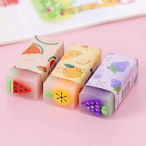 Cute Erasers for Kids Bulk - 16 Pack Animal Food Fun Desk Pets for School Supplies