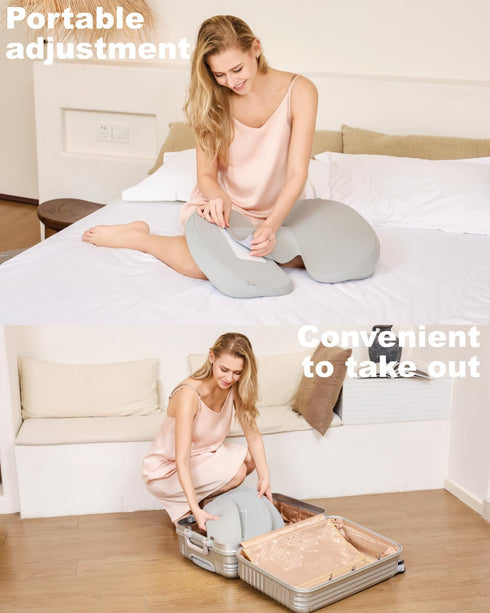 YZCCtixi Pregnancy Pillows for Sleeping, Memory Foam Maternity Pillow with Cooling Pillowcase, Support for Back Belly