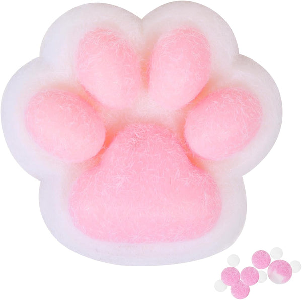 JIACAI 1pcs White Squishy Cat Paw Squishy Toy,5 Inches Big FuFu cat Squeeze