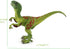 Velociraptor Dinosaur Toy Figurine with Moving Jaw, Detail Raptor Action Figure for Kids Birthday Gift, Green