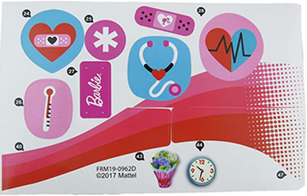 Replacement Stickers for Barbie Care Clinic Playset, Barbie Doll FRM19, Sheet D, Stickers 24-28, 40, 43, 44, 47