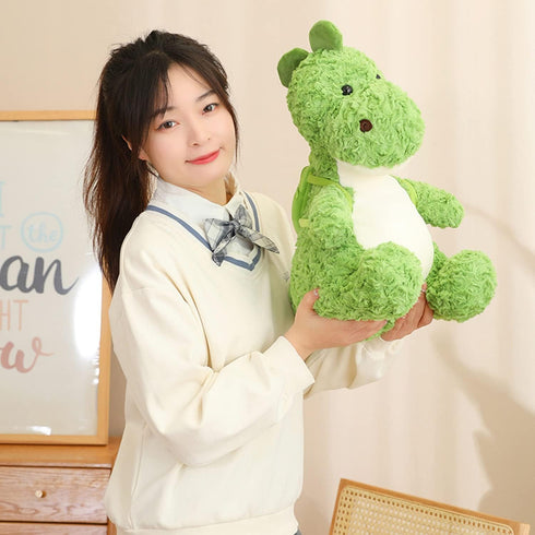 Cute Soft Dinosaur Stuffed Animals - Cuddly Dinosaur Plush Toys with Small Backpack Gift for Kids and Lovers