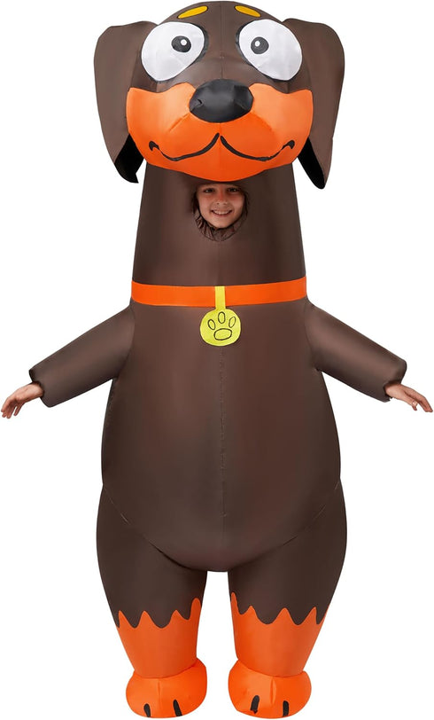 Spooktacular Creations Kids Halloween Inflatable Costumes, Full Body Dachshund Blow Up Costumes for Animal Cosplay Party