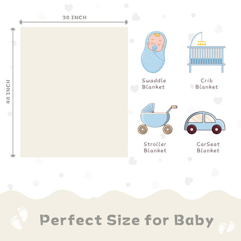 Cozy 3040 Yurhap Fleece Baby Blanket Heart Checkered Blanket, Ultra Soft Baby Blankets for Boys Girls, Fluffy Infant