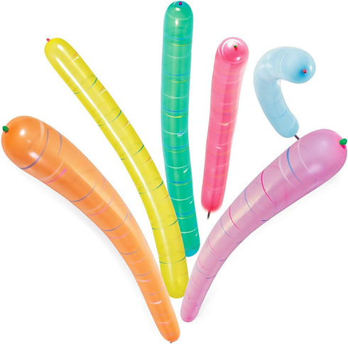 100pcs Colorful Giant Rocket Balloons with Two Air Pumps for Parties