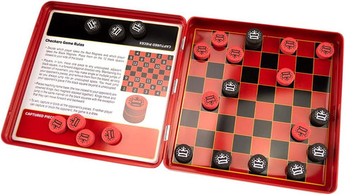 PlayMonster Take 'N Play Anywhere Checkers - Magnetic Travel Game for Ages 4+