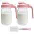 Riznpo 2 PACK Breast Milk Pitcher 32OZ Glass Breastmilk Pitcher with Lids Leak-proof