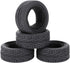 4PCS RC Car Rubber Tires and Plastic Wheels Rims for 1/10 Scale On Road Touring Racing Flat Drift Car (Gold)