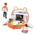 Lulyboo Toddler Car Seat Tray and Backpack, Airplane Travel Tray with Writing Surface and 8 Storage Pockets, Monkey