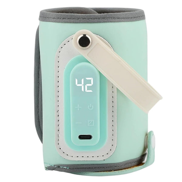 CAKEEYUM Baby Bottle Warmer, Temperature Adjustable PU Portable Bottle Warmer with Handle 21w