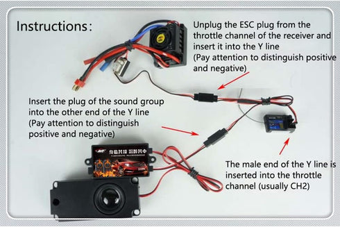 2nd Set Set 2 1/10 RC Car Generation Motor Sound Simulator RC Car Engine Sound Simulator, Remote Control Car Sound