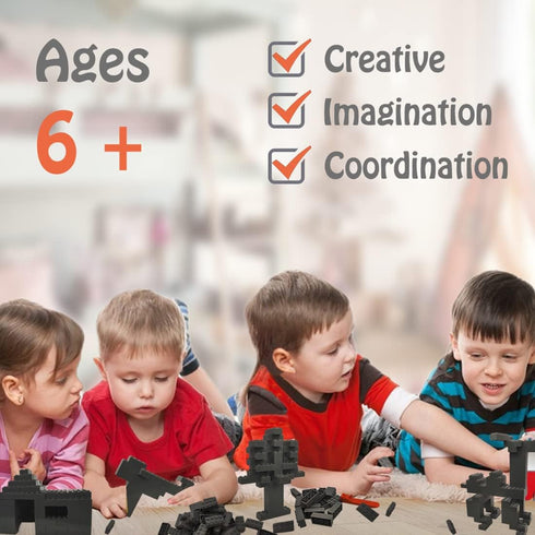 200 Piece Classic Building Bricks, 2x4 Building Blocks STEM Creative Toys in Dark Grey