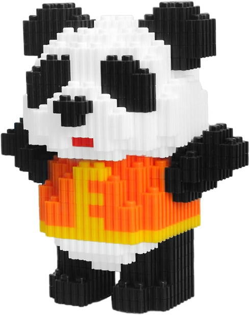 Larcele Micro Building Blocks Animal Set - DIY Mini 3D Building Toy Bricks, 299 Dots KLJM-10 (Yellow Panda)