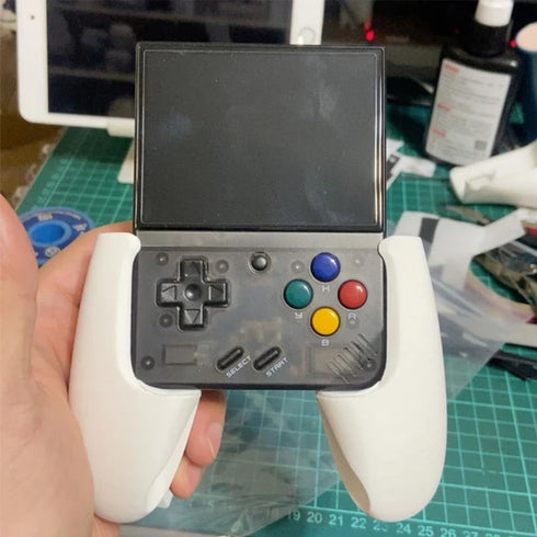 3D Printed Grip Handle for Miyoo Mini Plus Game Console, Miyoo mini+ Controller Accessories (White)