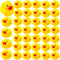 DZTIAN 51-Pieces Float & Squeak Mini Rubber Duck Baby Bath Ducky Sound ShowerToys