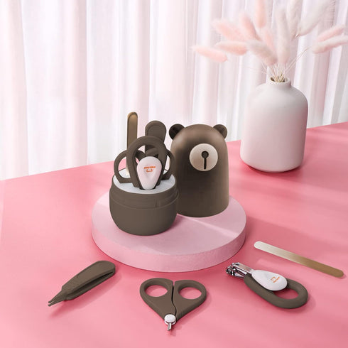 Set PAPABEAR Baby Nail Clippers with Cute Case, Infant Fingernail and Toenail File Kit for Newborn Manicure