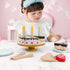 Playset PairPear Birthday Party Cake for Kids,Wooden Toys Play Food