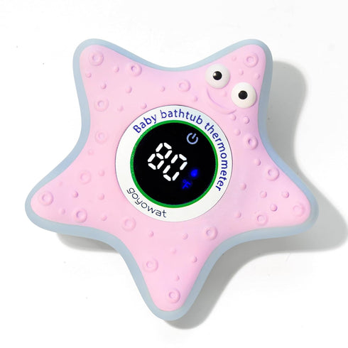 Bath Thermometer with LED Display, Digital Water Temperature Thermometer for Kids, Infant Safety Floating Toy, Yellow