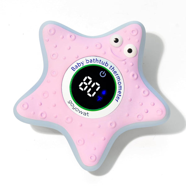 Bath Thermometer with LED Display, Digital Water Temperature Thermometer for Kids, Infant Safety Floating Toy, Yellow
