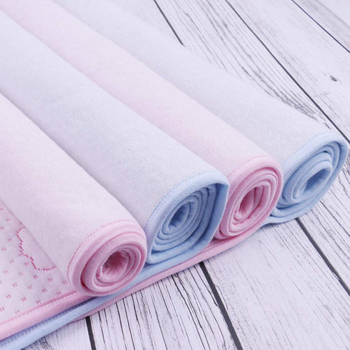 Baby Infant Waterproof Cotton Changing Pads Washable Resuable Diapers Liners Mats Multi Pieces Pack (4pcs Bears-Small 18"x12")