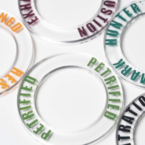 DND Condition Markers Rings - 90 PCS Status Effect Markers in 18 Conditions & Colors for RPG Tabletop Gaming