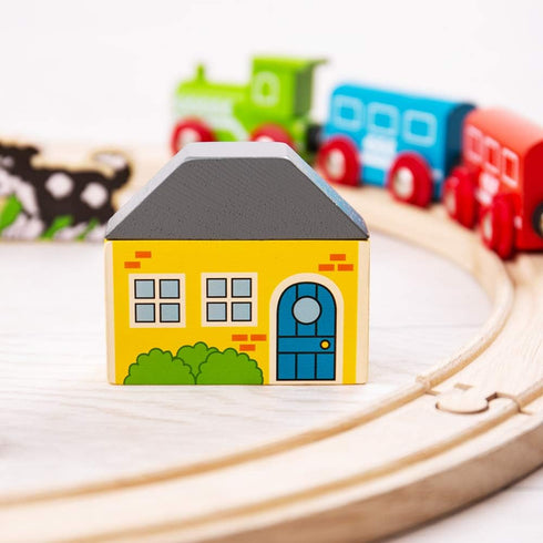 Bigjigs Rail Set, 20 Set 3 , First Wooden Train Train Gifts for Kids, Piece, Train for Year Old Boys, Train Toys