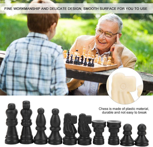 32pcs International Chess Set, Solid Chess Pieces Entertainment Tool, Checkers Game Board