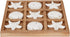 NIKKY HOME Beach Tic Tac Toe Wood Board Travel Game for Fun, 8.97 by 8.97-in Distressed White