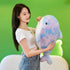 Plush Rainbow Shark Stuffed Animal, Colorful Shark Hugging Pillow, 26-Inch Plushies Gift for Kids and Lovers