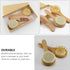 Set FRCOLOR Wooden Handle Hair Brush and Comb with Soft Wool Bristles for Newborn Scalp Care and Bathing Grooming Kit