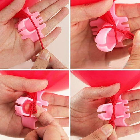 BinaryABC Balloon Tying Tool Device, Balloons Knot Tool, 6 Pcs (Random Color)