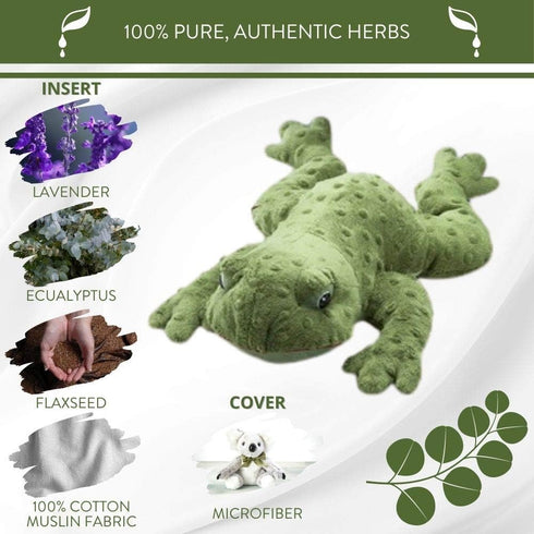 Sonoma Lavender Microwaveable Aromatherapy Pillow, Plush Freddy The Eucalyptus Tree Frog, Eucalyptus Scented