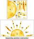 Duocheer ('''') Half Sun Wall Decal Extra Large Boho Sun Wall Decals Peel and Stick Removable Sunshine Wall Stickers
