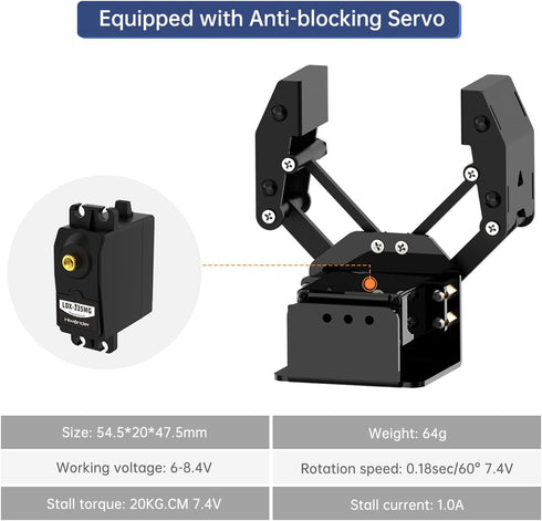 Mechanical Claw Robot Gripper Grabber Pickup Robot DIY, BigClaw without Servo