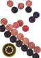IBLAY Carrom Board Coins and Striker Set, Professional Solid Wooden Checkers with Stackable Ridge