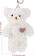 2pcs Plush Bear Keychain - Teddy Bear Keychain Animal Key Ring Hanging Ornament for Girls Women