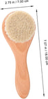 Set 2pcs Baby Hair Brush and Comb for Newborns Wool Brush and Wooden Comb Infant Bath Scrubber for Gentle Grooming