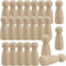 30 PCS 3.5 Inch Wooden Peg Dolls, Unfinished Wood Angel Girl Shape Figures for DIY Craft, Wedding, Cake Toppers