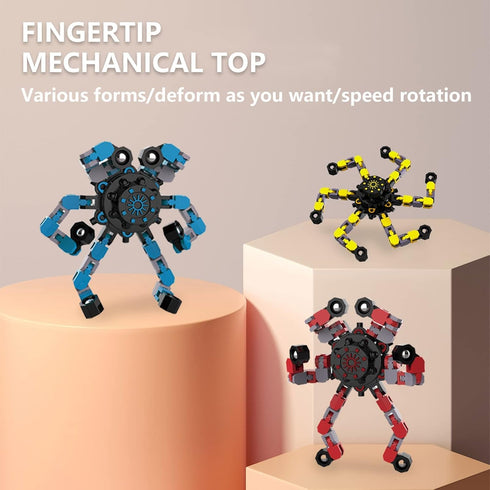 YIZER Spinners,3PCS Favors(Style-2) Easter Basket Stuffers Transformable Fidget Funny Sensory Fidget Toys Deformable