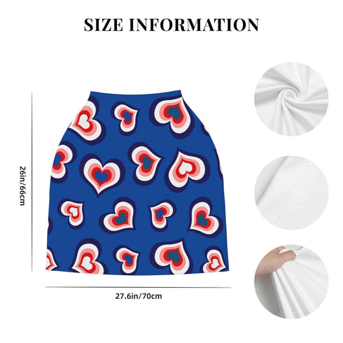 Schgap Hearts Car Seat Cover for Baby, Soft Stroller Cover Nursing Cover Breastfeeding Baby Carrier Covers for Shower