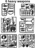Ulanlan Pack 6 80 Military Weapons Guns and Accessories for Minifigures, Custom Military War Gears Building Blocks Toy