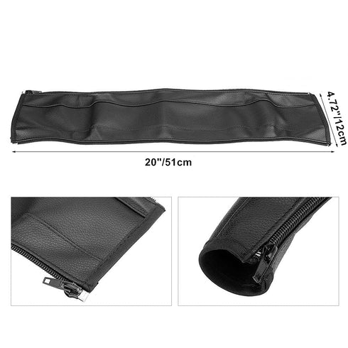 CHILDHOOD Universal Baby Stroller Armrest Handle Sleeve Cover, Artificial Leather, Black