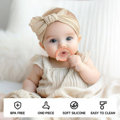 0-6 0-3 Garkoko Baby Pacifiers Months One-Piece Pacifiers Months BPA-Free Lightweight Soft Silicone Newborn Pacifier