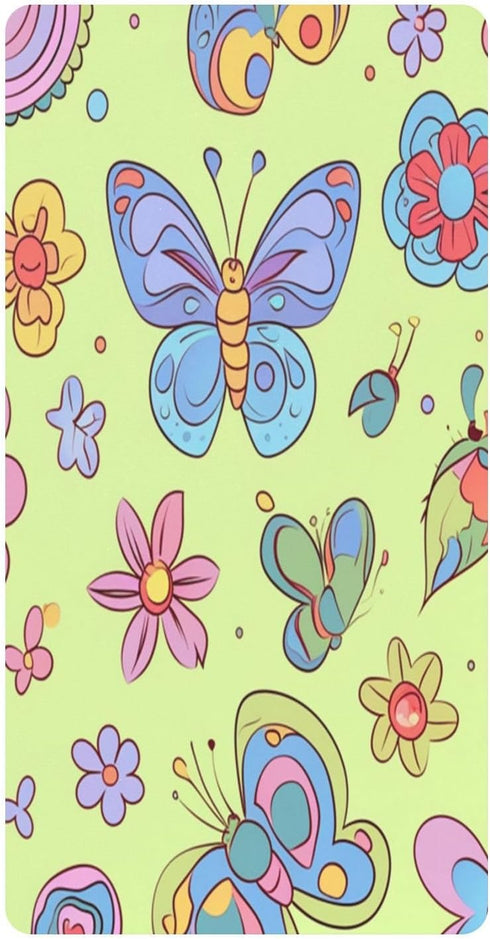 Bseiialft Colorful Butterflies Flowers Cute Crib Sheets for Boys Girls Soft and Breathable