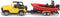 Siku 1658, Jeep with Boat, Metal/Plastic, Yellow/Red, Removable Trailer, Floatable Boat