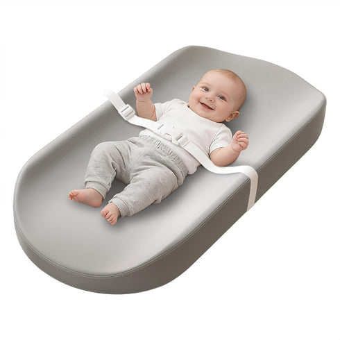 YACODAVO Baby Changing Pad with Vegan Leather Cover, Waterproof & Wipe-Clean Changing