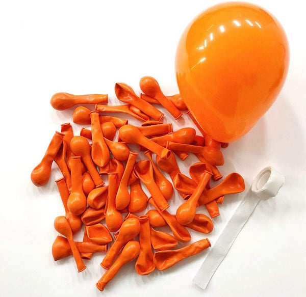Janinus 50 PCS Orange Balloons, 5 Inches Latex Balloons for Halloween and Birthday Party Decorations