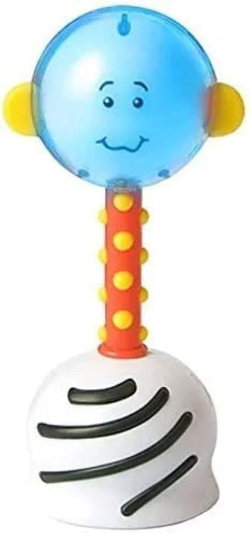 NogginStik Light-up Developmental Rattle - Color Changing, Textured, Mirror & Rattle Sound - Sensory Toy for Babies